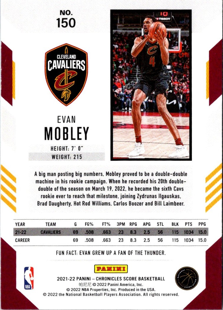 2021 Panini Chronicles Evan Mobley