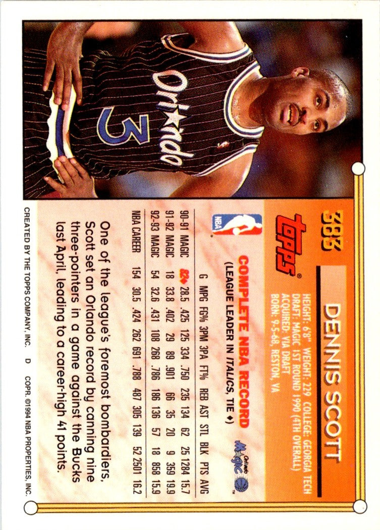 1993 Topps Gold Dennis Scott