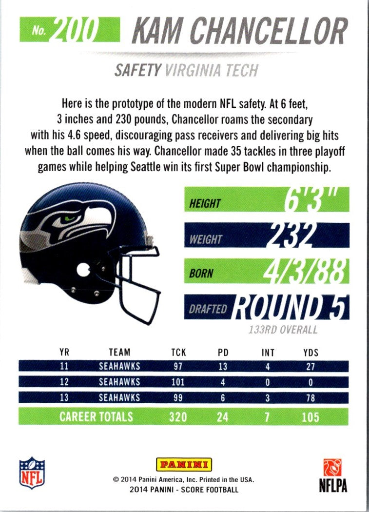 2014 Score Kam Chancellor