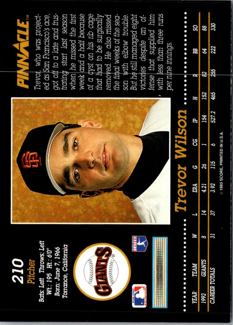 1993 Pinnacle Trevor Wilson