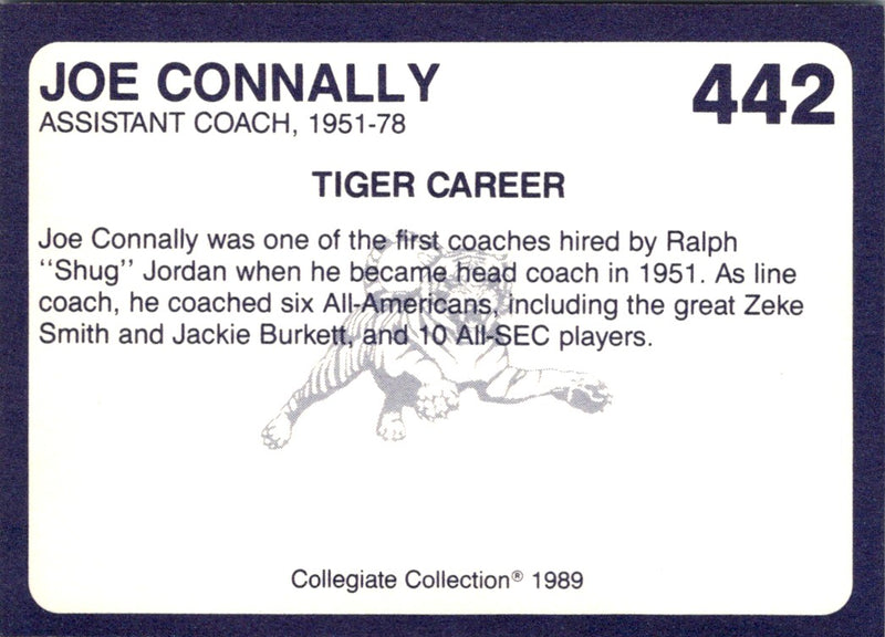 1989 Collegiate Collection Auburn Coke 580 Joe Connally