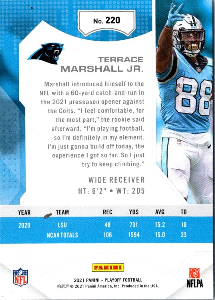 2021 Panini Playoff Terrace Marshall Jr.