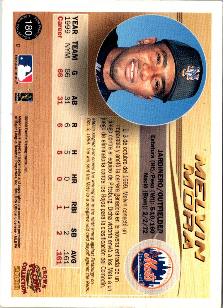 2000 Pacific Crown Collection Melvin Mora