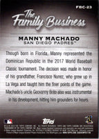 2019 Topps Chrome Update Edition The Family Business Manny Machado #FBC-23