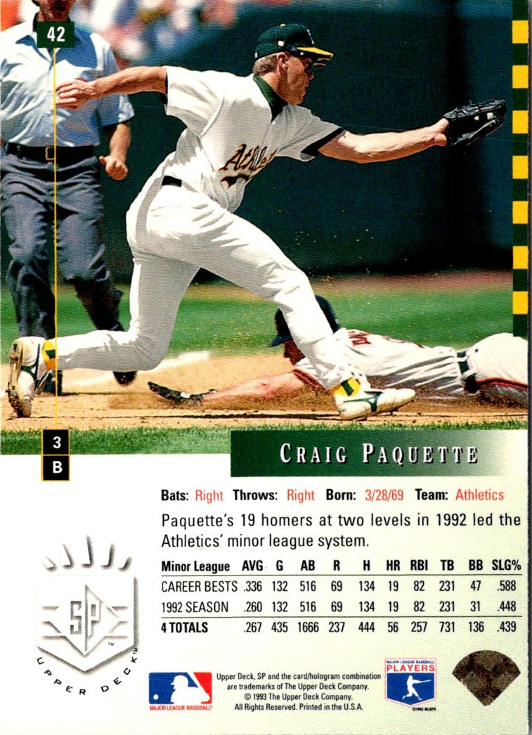 1993 SP Craig Paquette
