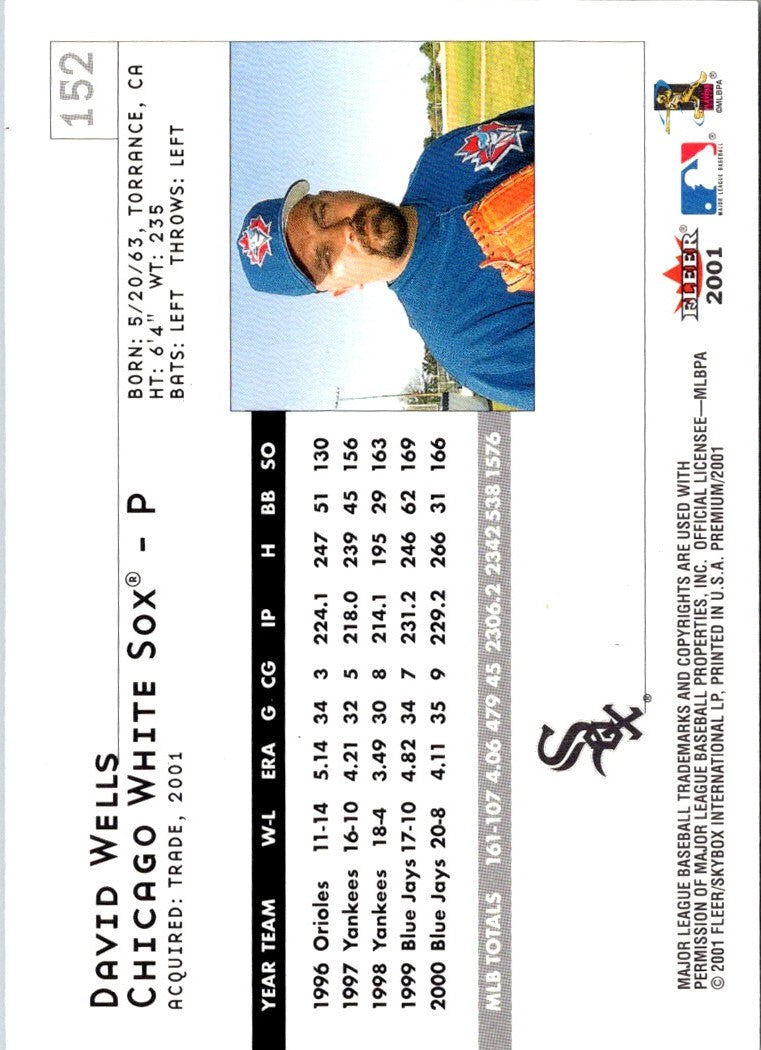 2001 Fleer Premium David Wells