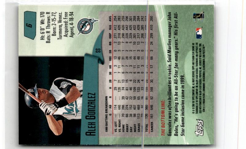 2000 Stadium Club Chrome Alex Gonzalez