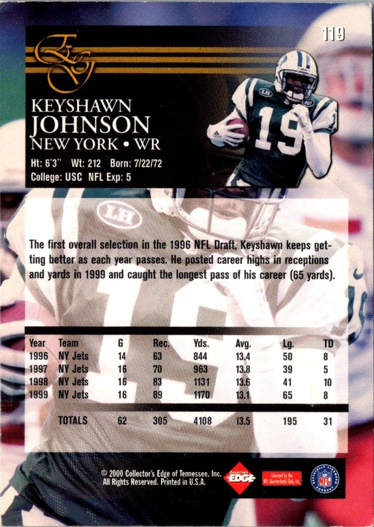 2000 Collector's Edge EG Keyshawn Johnson