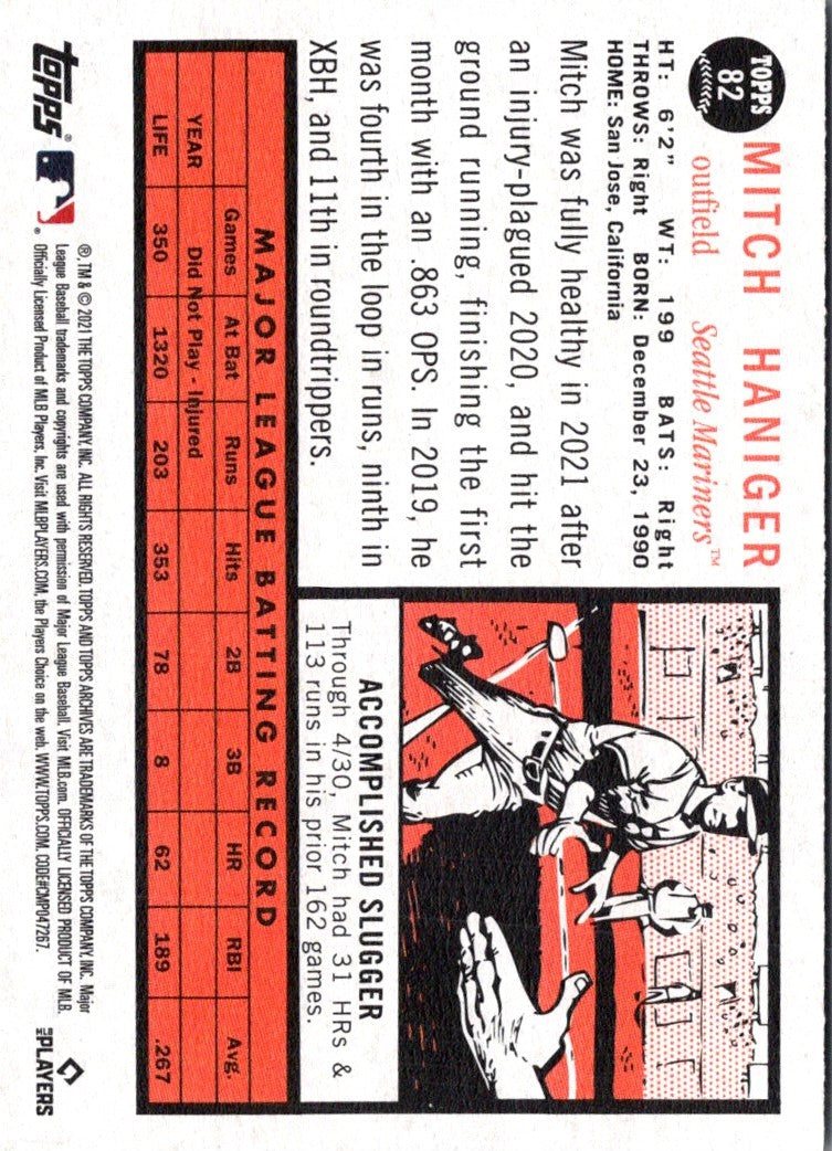 2021 Topps Archives Mitch Haniger