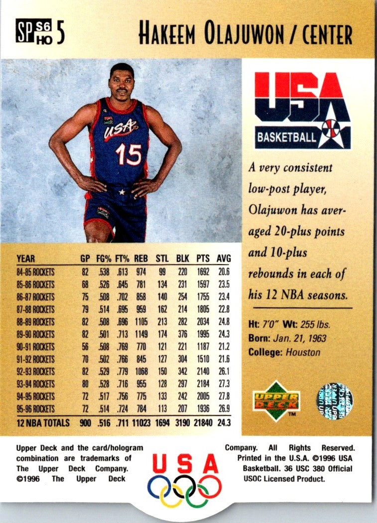 1996 Fleer Clyde Drexler/Hakeem Olajuwon