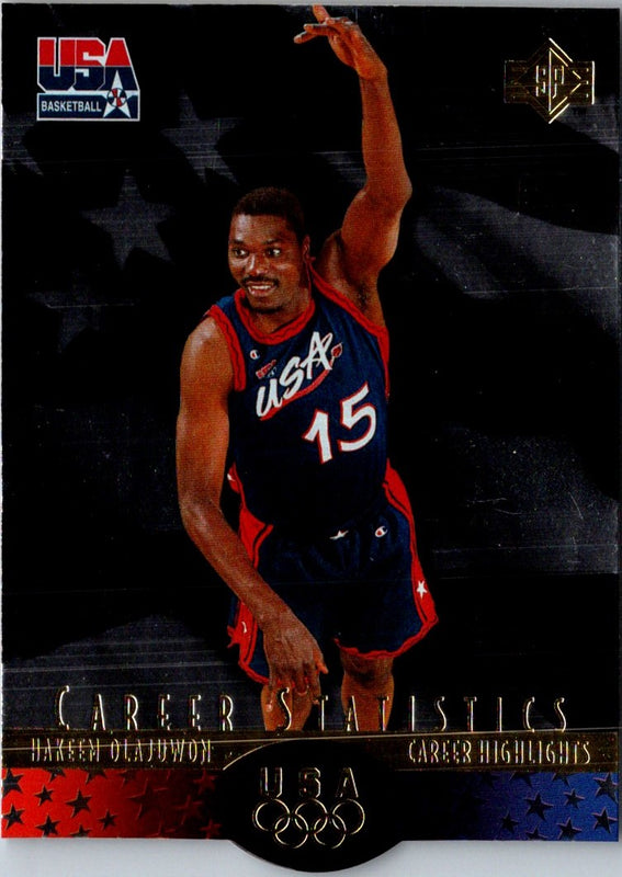 1996 Fleer Clyde Drexler/Hakeem Olajuwon #5