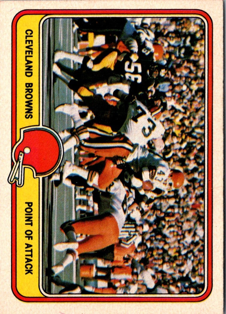 1981 Fleer Team Action Cleveland Browns Offense