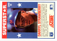 1989 Score Baseball's 100 Hottest Players Darryl Strawberry #50