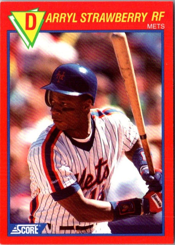 1989 Score Baseball's 100 Hottest Players Darryl Strawberry #50