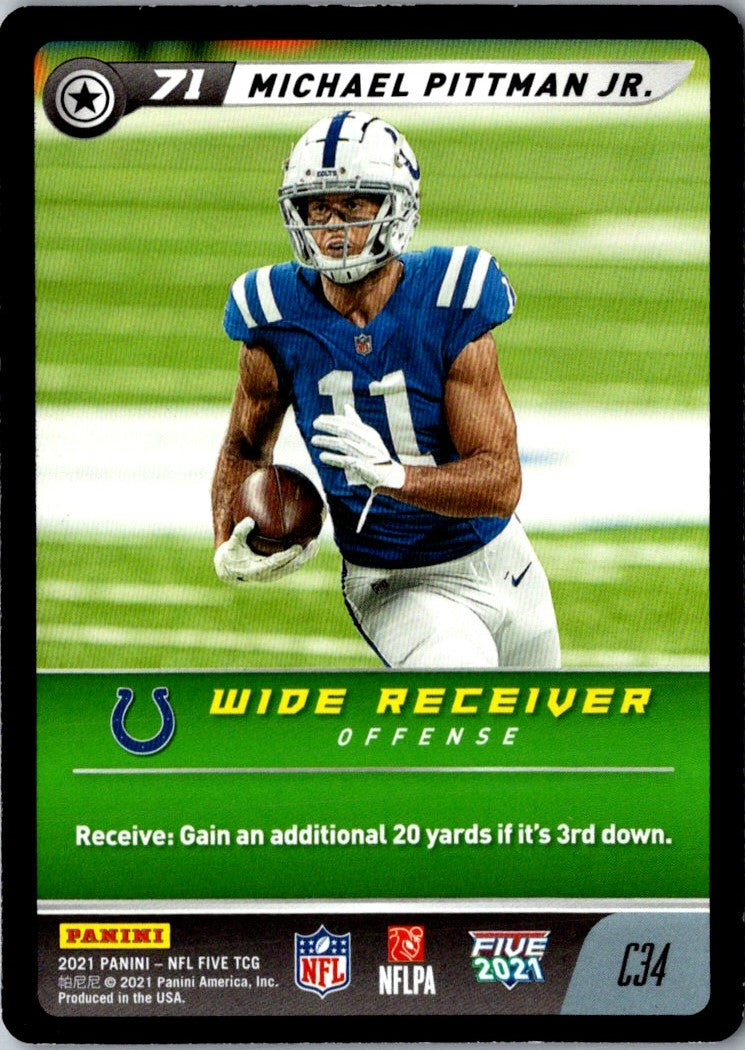 2021 Panini Absolute Green Michael Pittman Jr.