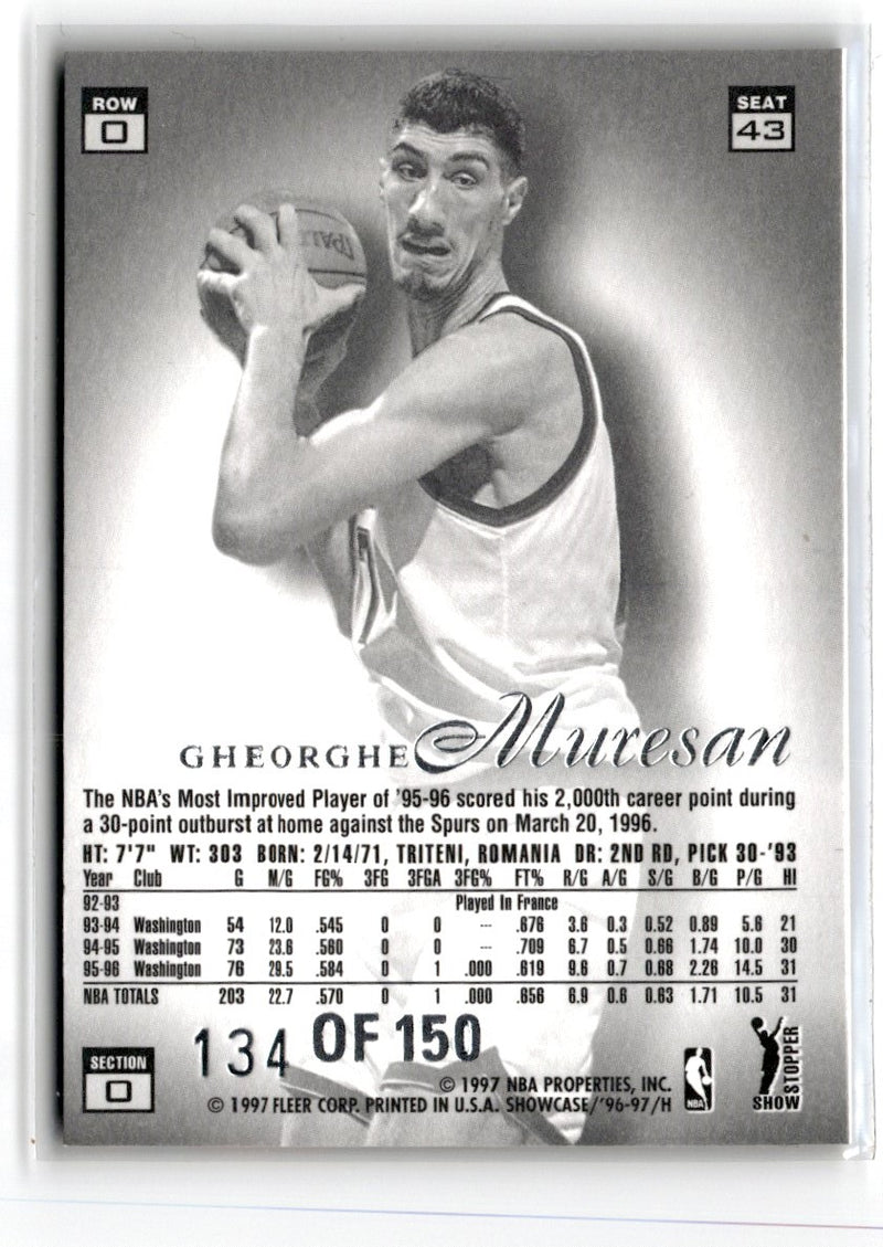 1996 Flair Showcase Row 2 Gheorghe Muresan