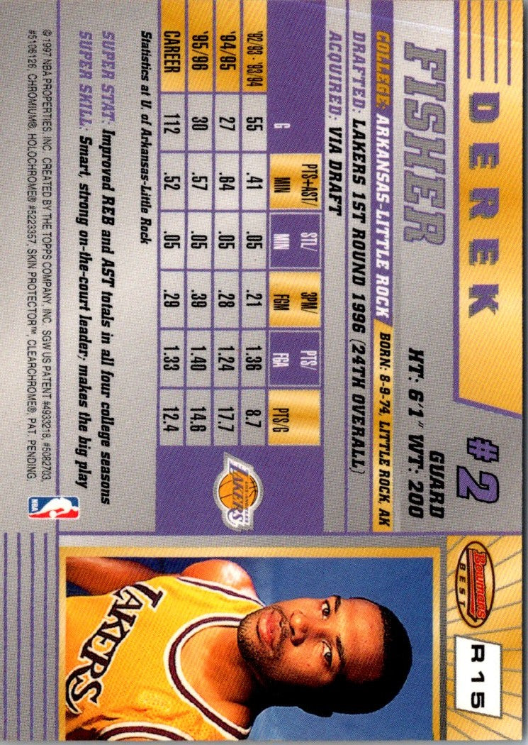 1996 Bowman's Best Derek Fisher