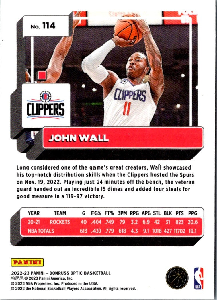 2022 Donruss Optic John Wall