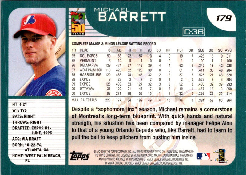 2001 Topps Michael Barrett