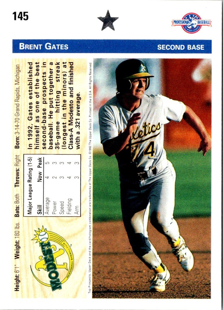 1992 Upper Deck Minors Brent Gates