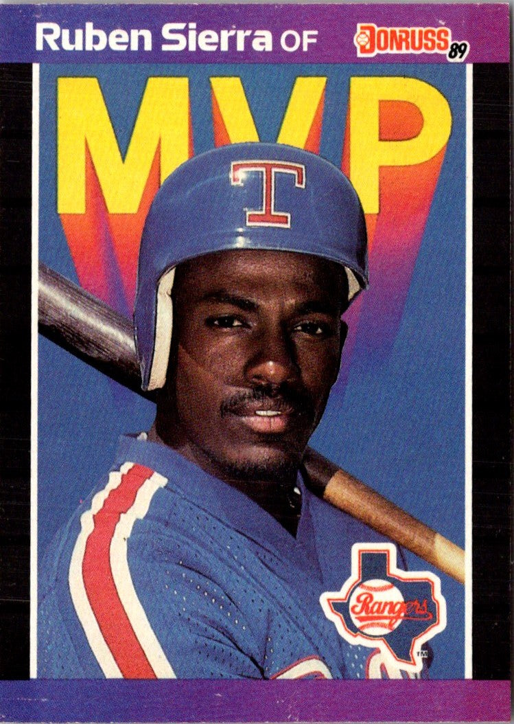 1989 Donruss Bonus MVP's Ruben Sierra