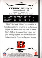 2010 Topps Prime Cedric Benson #58
