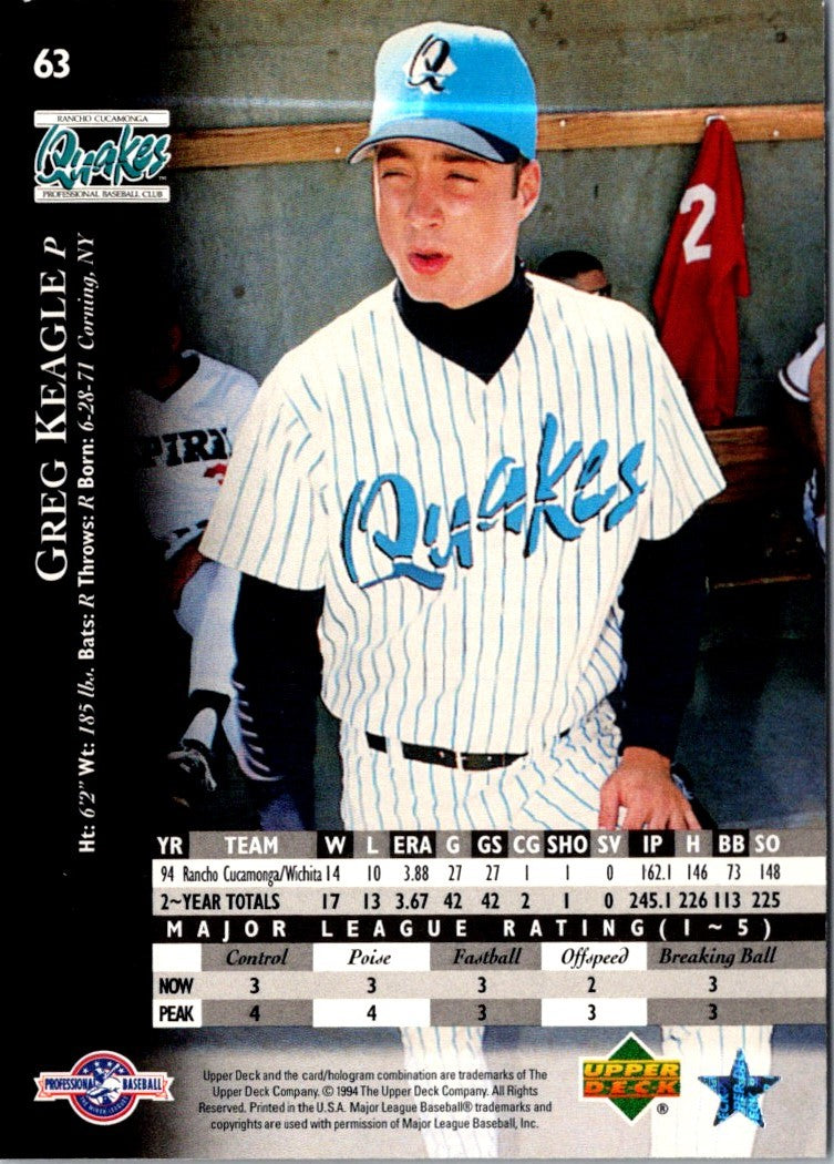 1995 Upper Deck Minors Greg Keagle