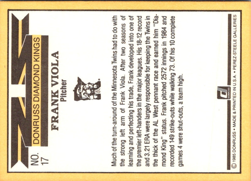 1985 Donruss Frank Viola