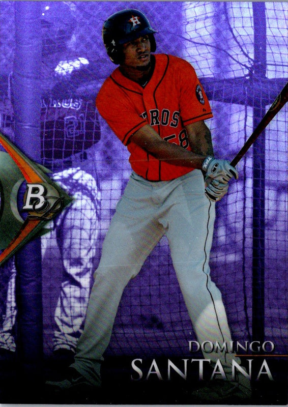 2014 Bowman Platinum Chrome Prospects Refractors Domingo Santana #BPCP58