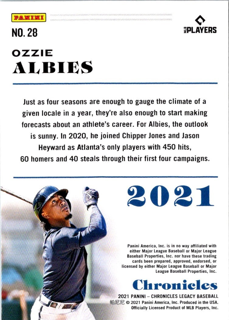 2021 Panini Chronicles Ozzie Albies