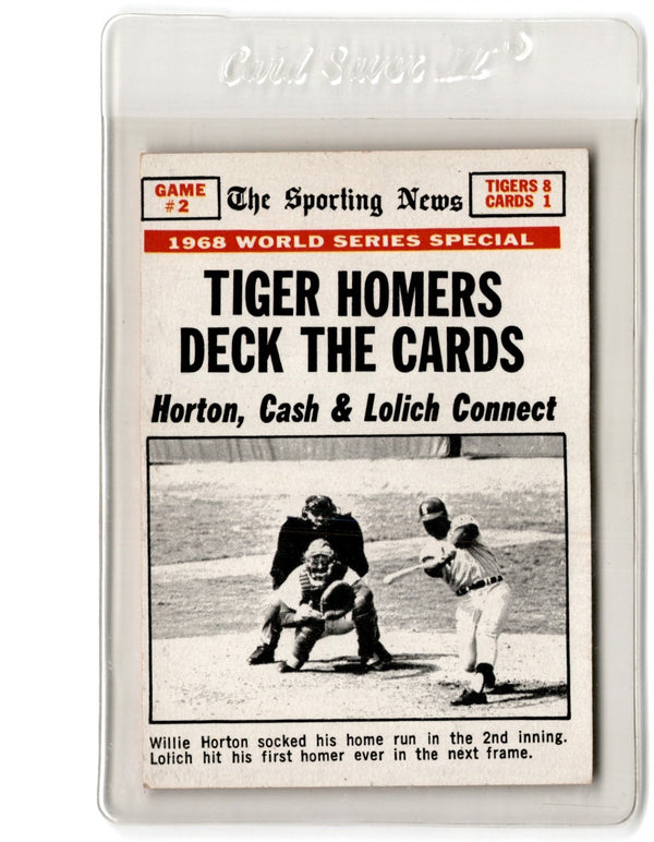 1969 Topps World Series Game 2 - Tiger Homers Deck The Cards #163 VG-EX