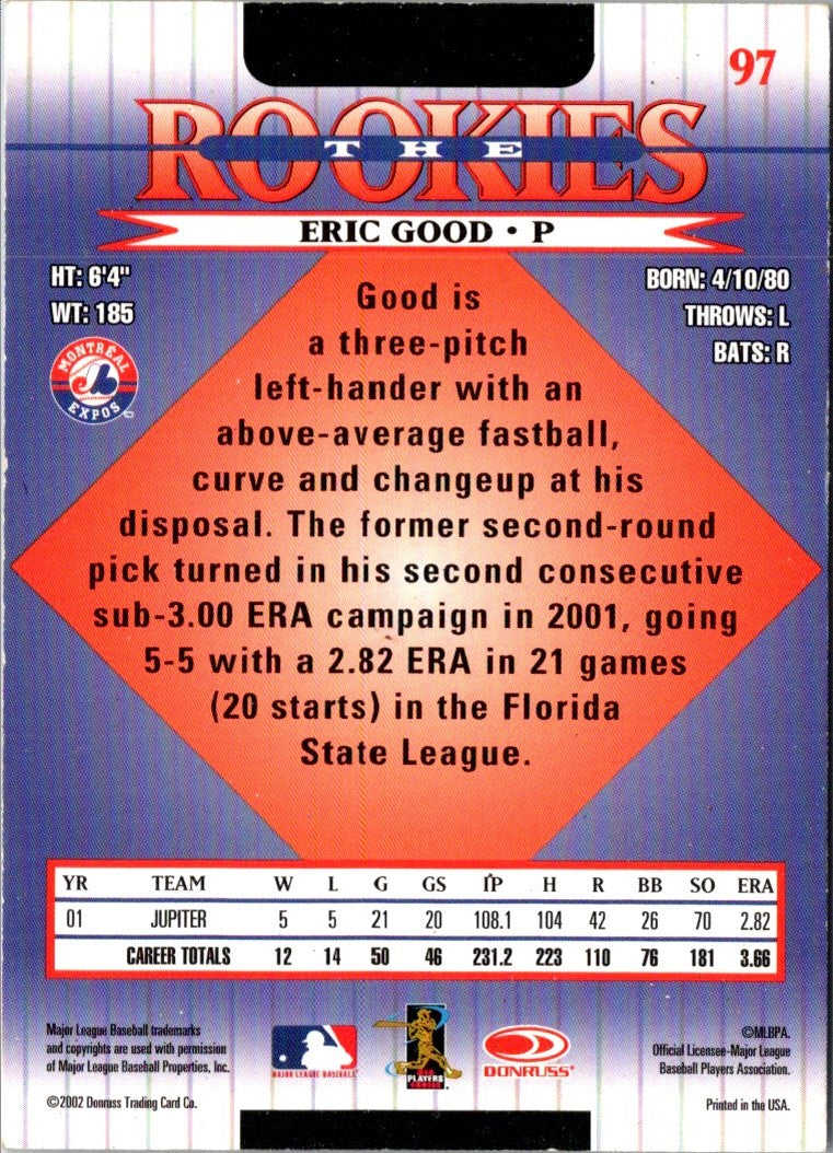 2002 Donruss The Rookies Eric Good