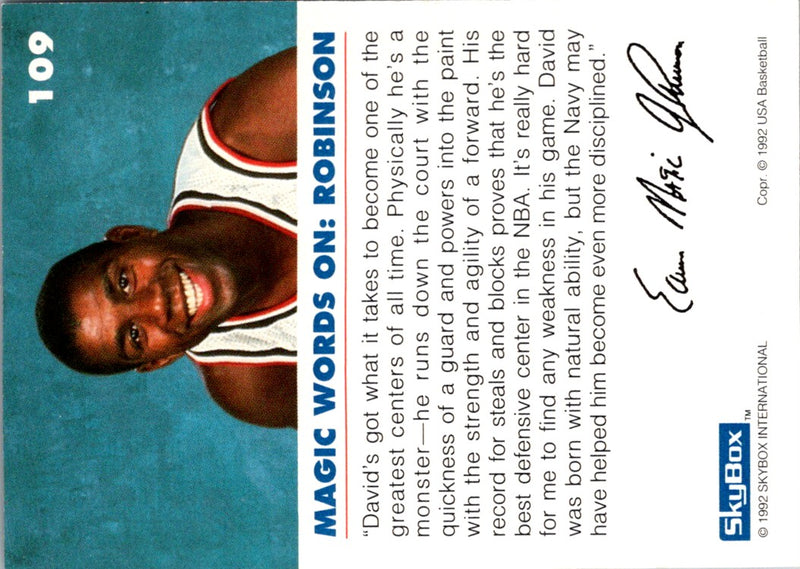 1992 SkyBox USA Magic on Robinson