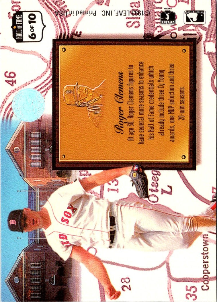 1993 Leaf Heading for the Hall Roger Clemens
