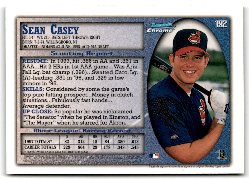 1998 Bowman Sean Casey