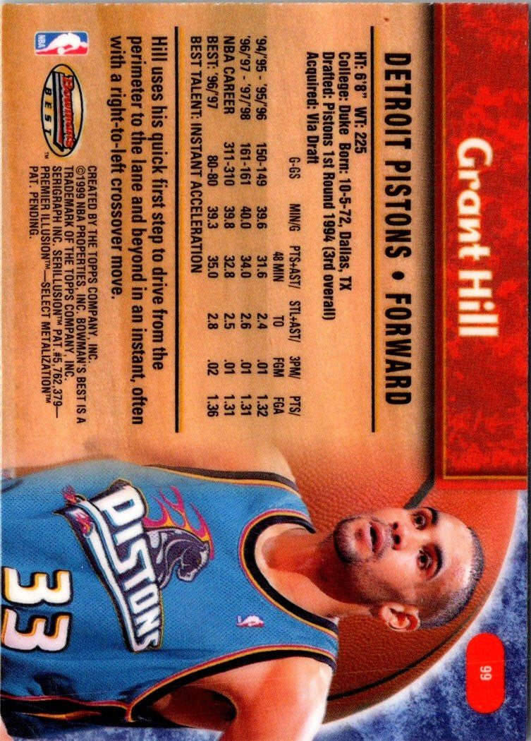 1998 Bowman's Best Grant Hill