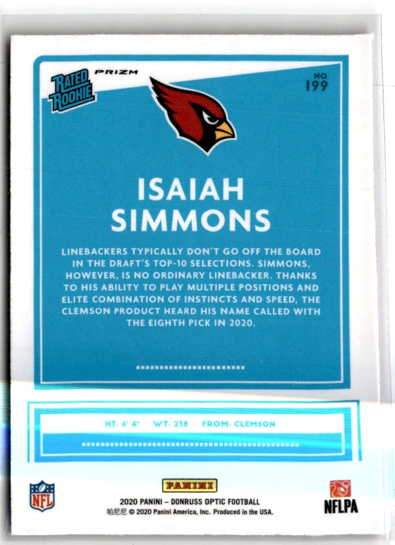 2020 Donruss Optic Pink Isaiah Simmons