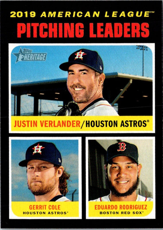 2020 Topps Heritage 1970 American League Pitching Leaders-Cuellar/McNally/Perry #69