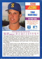 1990 Score Tino Martinez #596