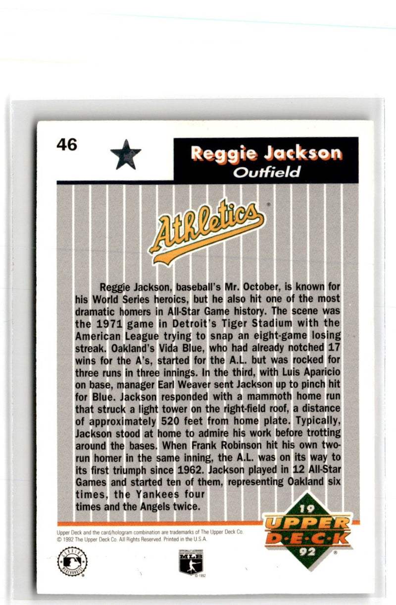 1992 Upper Deck All-Star FanFest Reggie Jackson