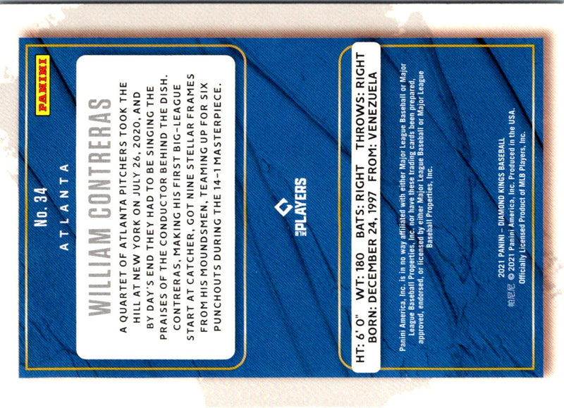 2021 Panini Diamond Kings Blue William Contreras