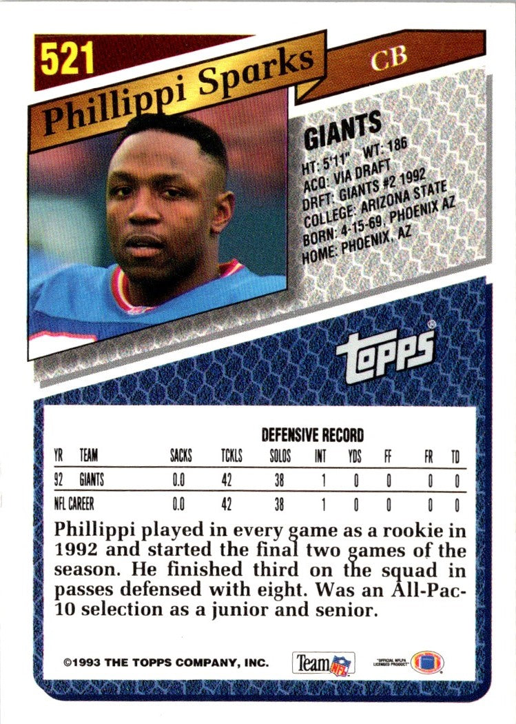 1993 Topps Phillippi Sparks