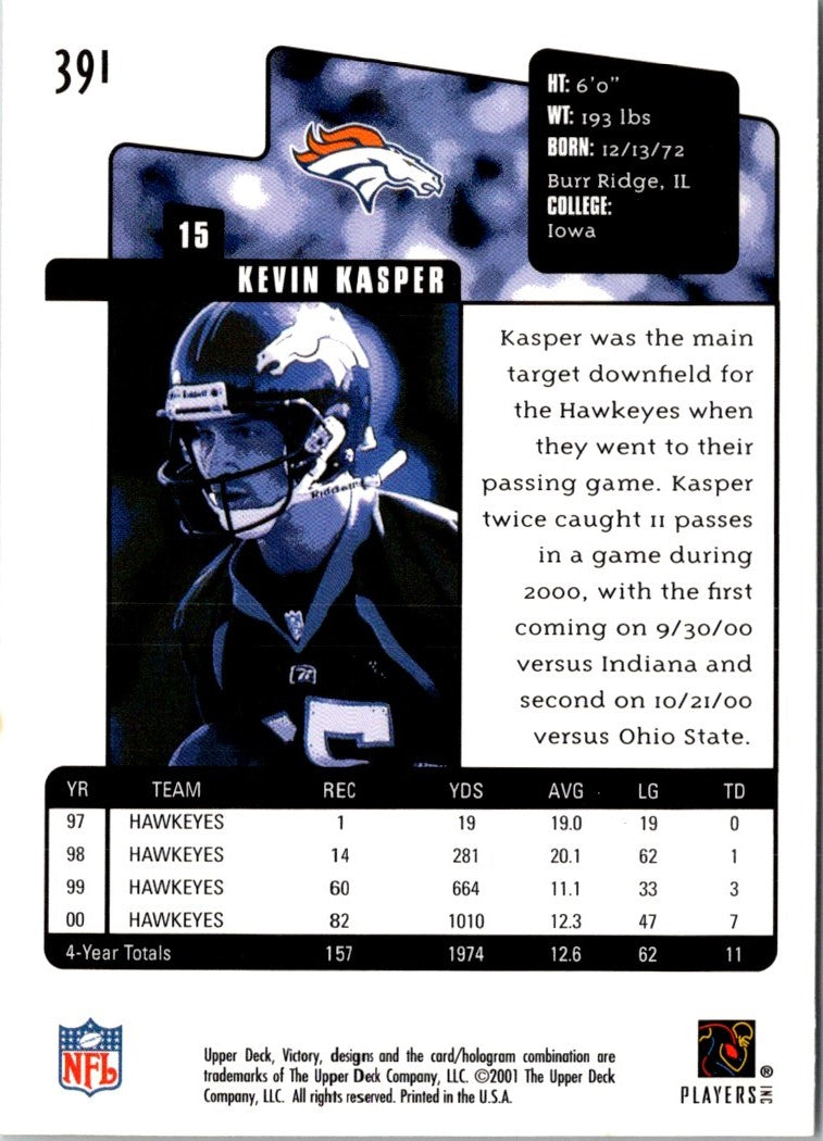 2001 Upper Deck Victory Kevin Kasper