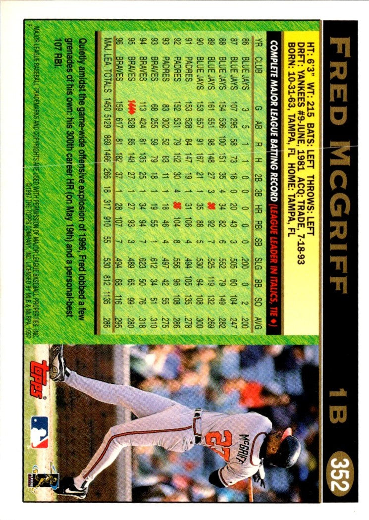 1997 Topps Fred McGriff