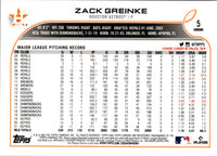 2022 Topps Chrome Zack Greinke #5
