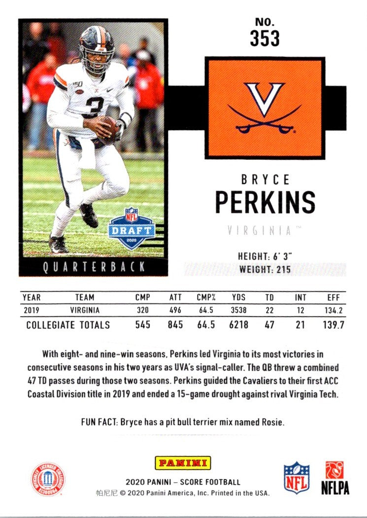 2020 Score Scorecard Bryce Perkins