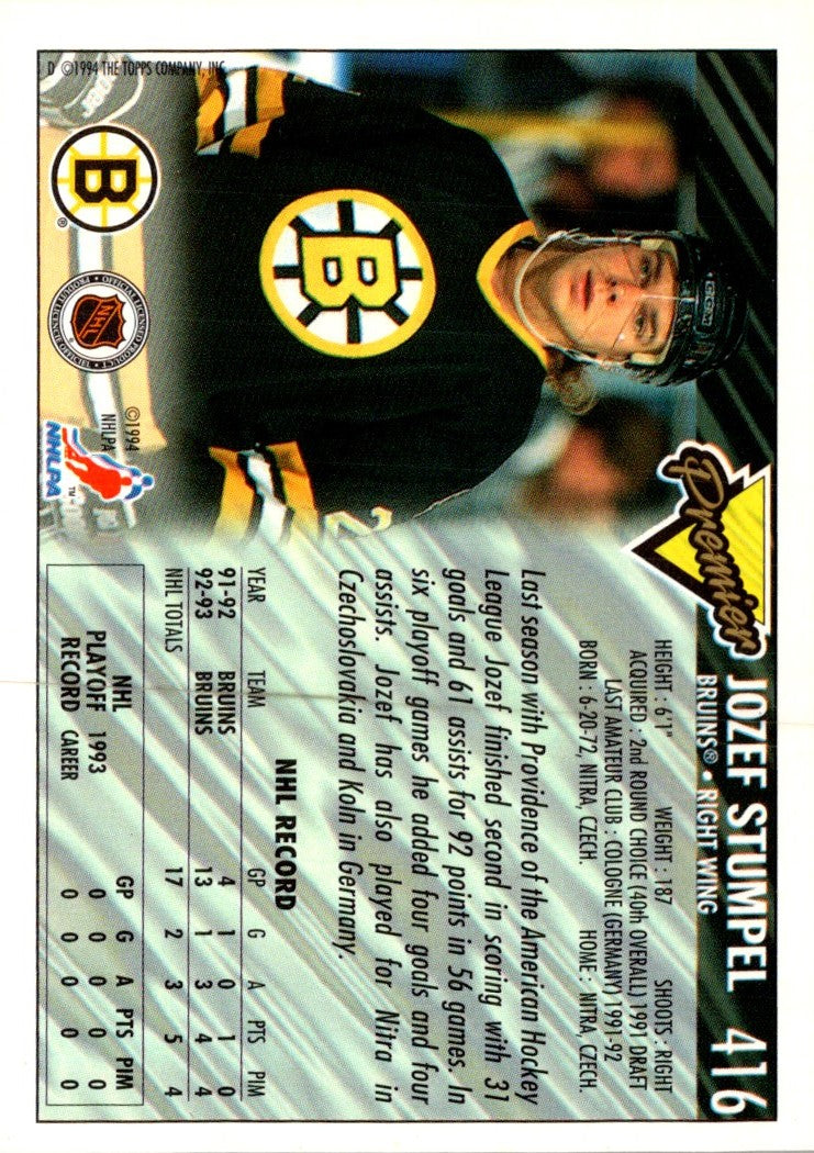 1993 Topps Premier Jozef Stumpel