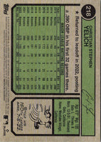 2023 Topps Heritage Chrome Blue Sparkle Refractor Christian Yelich #218