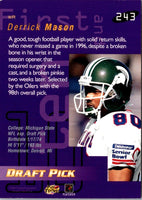 1997 Playoff First & Ten Derrick Mason #243 Rookie