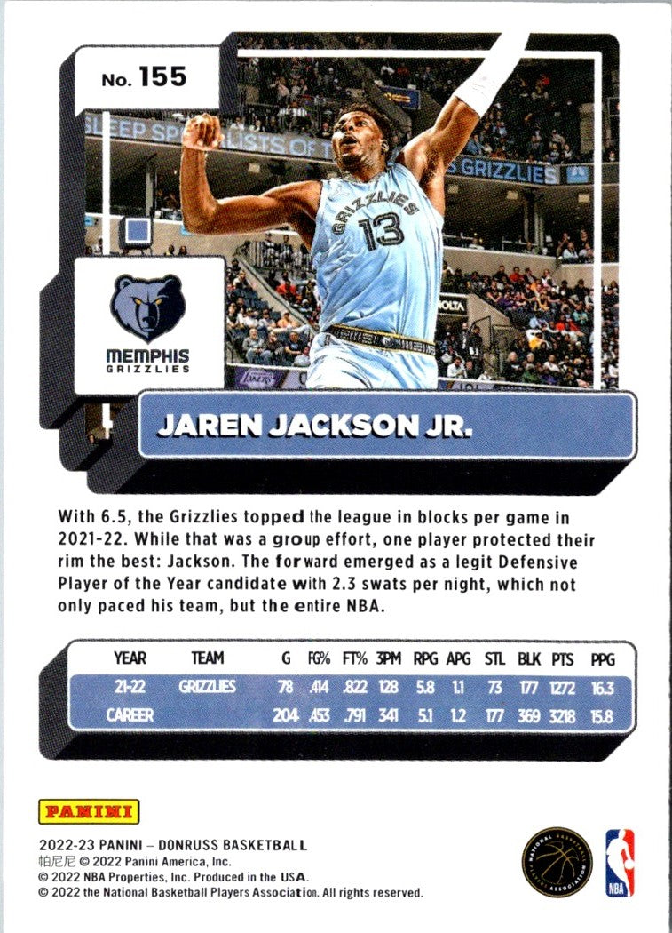 2022 Donruss Jaren Jackson Jr.